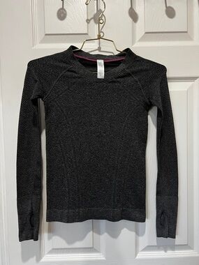 Ivivva by LULULEMON Girl’s Fly Tech Layering Top Heathered Gray Size 8